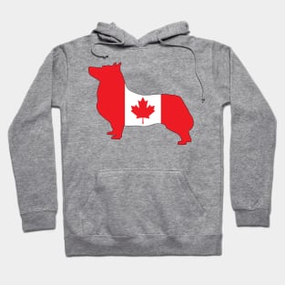 Swedish Vallhund Canada Flag Filled Hoodie